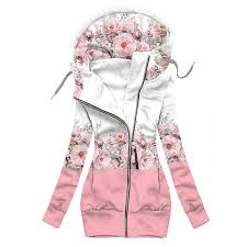 Floral Coat Casual Hoodie